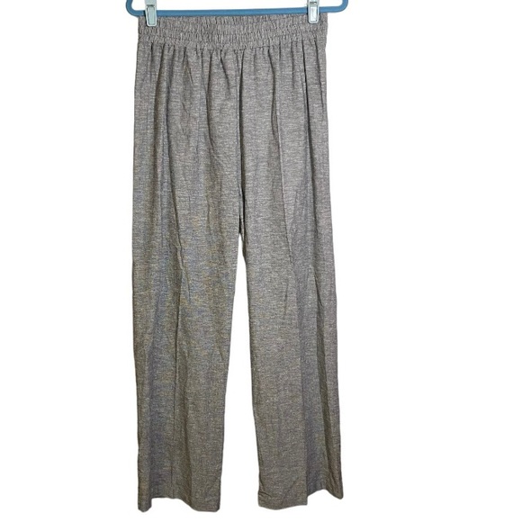 Hester & Orchard Pants - Women’s Linen Blend Pants Wide Leg High Rise Pull On Heather Gray Size Small